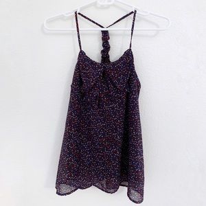 Xhileration Racerback Red and Blue Blouse